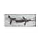 46" Silver Metal Airplane Industrial Wall Décor